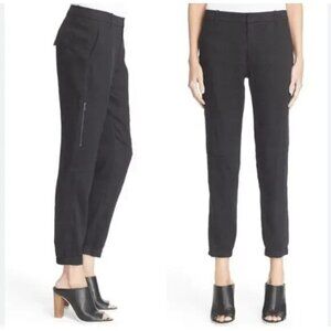 Vince Black Linen Blend Tapered Cargo Jogger Style Pants- Women's Size 8